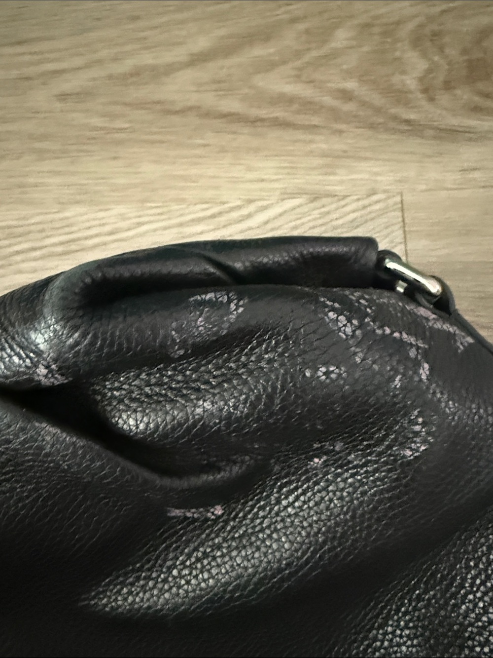 Coach Black Leather Shoulder Bag with Chain Accents - Picture 6 of 6